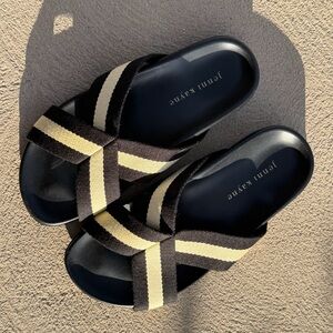 NWOT* Jenni Kayne Cotton Crossover Sandals, Sz 37